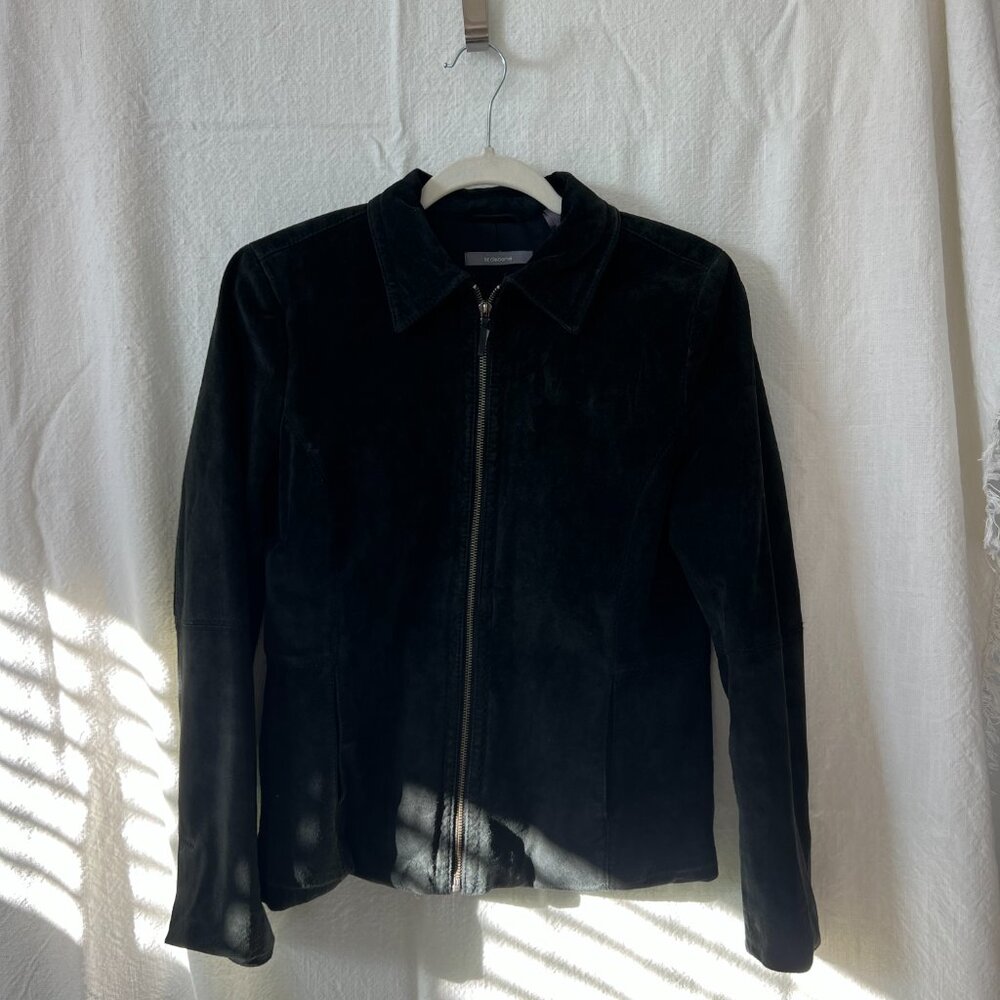 Liz Claiborne Suede Zip Up Jacket